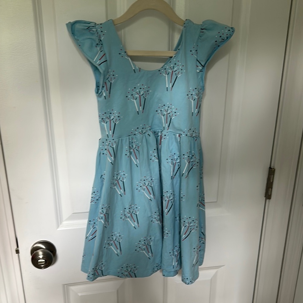 Blue Casual firecracker Monica & Andy Sundress with Flutter Cap Sleeves